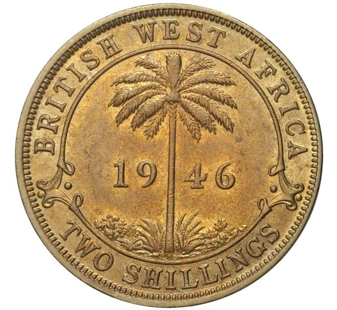 Монета 2 шиллинга 1946 года Н Британская Западная Африка (Артикул K11-72062)