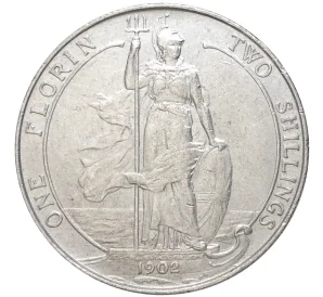 1 флорин (2 шиллинга) 1902 года Великобритания