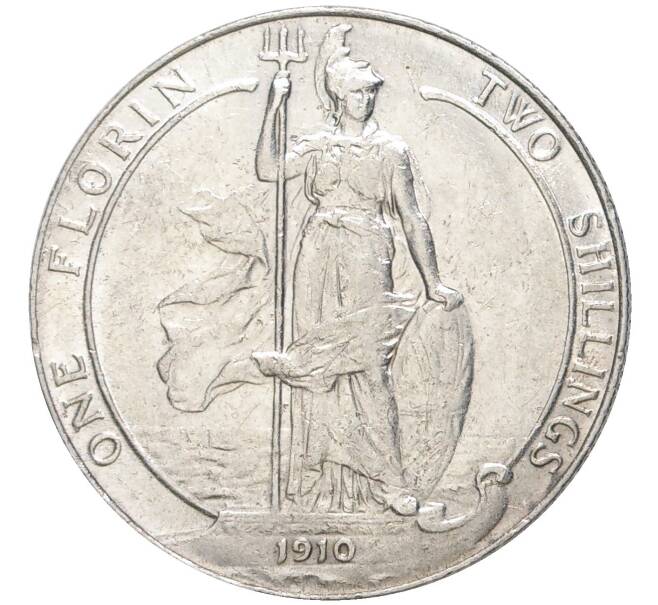 Монета 1 флорин (2 шиллинга) 1910 года Великобритания (Артикул: K11-72076) — Фото №1
