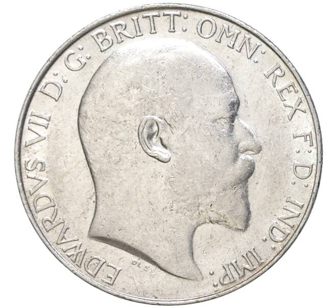 Монета 1 флорин (2 шиллинга) 1910 года Великобритания (Артикул: K11-72076) — Фото №2