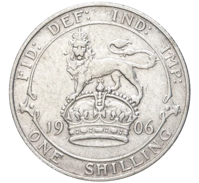 Монета 1 шиллинг 1906 года Великобритания (Артикул K11-72087)
