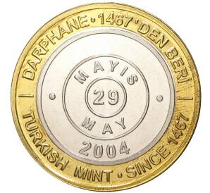 1 миллион лир 2004 года Турция «535 лет Стамбульскому монетному двору — 29 мая» — Фото №1