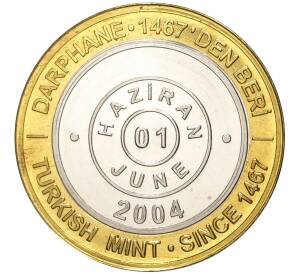 1 миллион лир 2004 года Турция «535 лет Стамбульскому монетному двору — 1 июня» — Фото №1