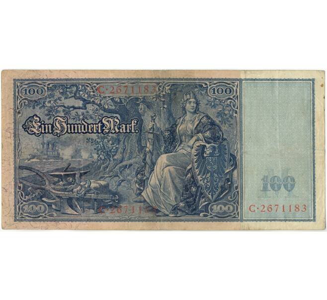 Банкнота 100 марок 1909 года Германия (Артикул: B2-9402) — Фото №2