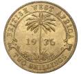 Монета 2 шиллинга 1936 года Британская Западная Африка (Артикул K11-72509)