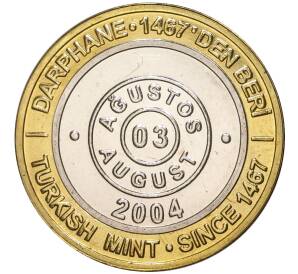 1 миллион лир 2004 года Турция «535 лет Стамбульскому монетному двору — 3 августа»