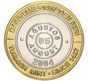 1 миллион лир 2004 года Турция «535 лет Стамбульскому монетному двору — 5 августа»