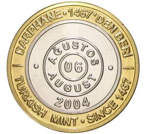 1 миллион лир 2004 года Турция «535 лет Стамбульскому монетному двору — 6 августа»