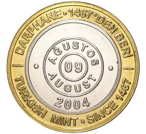 1 миллион лир 2004 года Турция «535 лет Стамбульскому монетному двору — 9 августа»