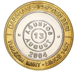 1 миллион лир 2004 года Турция «535 лет Стамбульскому монетному двору — 13 августа»