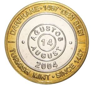 1 миллион лир 2004 года Турция «535 лет Стамбульскому монетному двору — 14 августа»