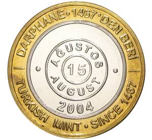 1 миллион лир 2004 года Турция «535 лет Стамбульскому монетному двору — 15 августа»
