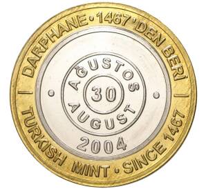 1 миллион лир 2004 года Турция «535 лет Стамбульскому монетному двору — 30 августа»