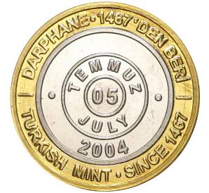1 миллион лир 2004 года Турция «535 лет Стамбульскому монетному двору — 5 июля»
