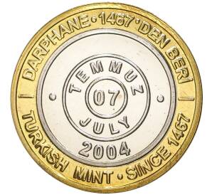1 миллион лир 2004 года Турция «535 лет Стамбульскому монетному двору — 7 июля» — Фото №1
