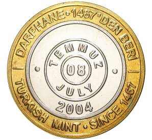 1 миллион лир 2004 года Турция «535 лет Стамбульскому монетному двору — 8 июля» — Фото №1