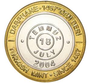 1 миллион лир 2004 года Турция «535 лет Стамбульскому монетному двору — 18 июля»