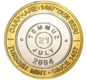 1 миллион лир 2004 года Турция «535 лет Стамбульскому монетному двору — 21 июля»