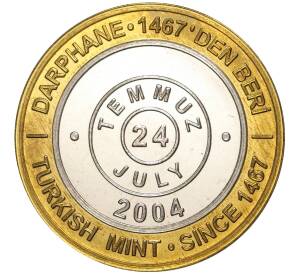 1 миллион лир 2004 года Турция «535 лет Стамбульскому монетному двору — 24 июля»