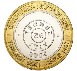 1 миллион лир 2004 года Турция «535 лет Стамбульскому монетному двору — 26 июля»