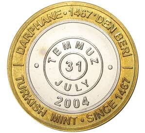 1 миллион лир 2004 года Турция «535 лет Стамбульскому монетному двору — 31 июля»