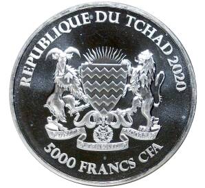 5000 франков 2020 года Чад «Мандала — Буйвол»