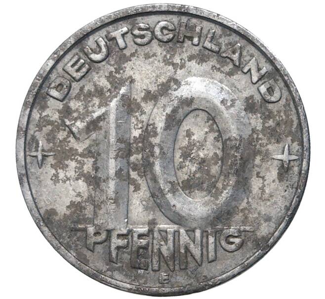 Монета 10 пфеннигов 1950 года Е Восточная Германия (ГДР) (Артикул K11-72654)