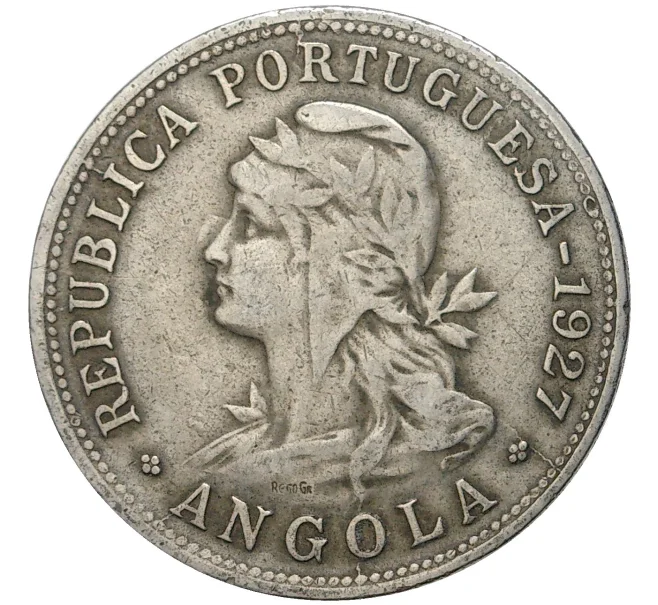 Монета 50 сентаво 1927 года Португальская Ангола (Артикул K27-80469)