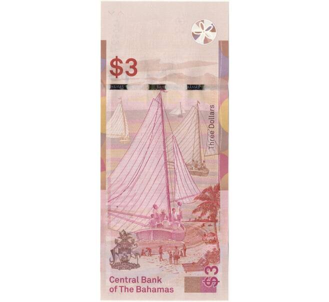 3 доллара 2019 года Багамские острова (Артикул B2-9755)