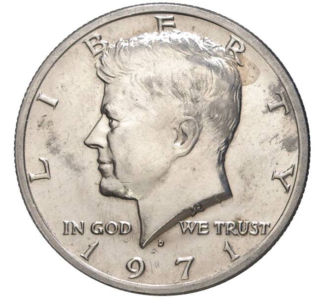 Монета 1/2 доллара (50 центов) 1971 года D США (Артикул K11-73278)