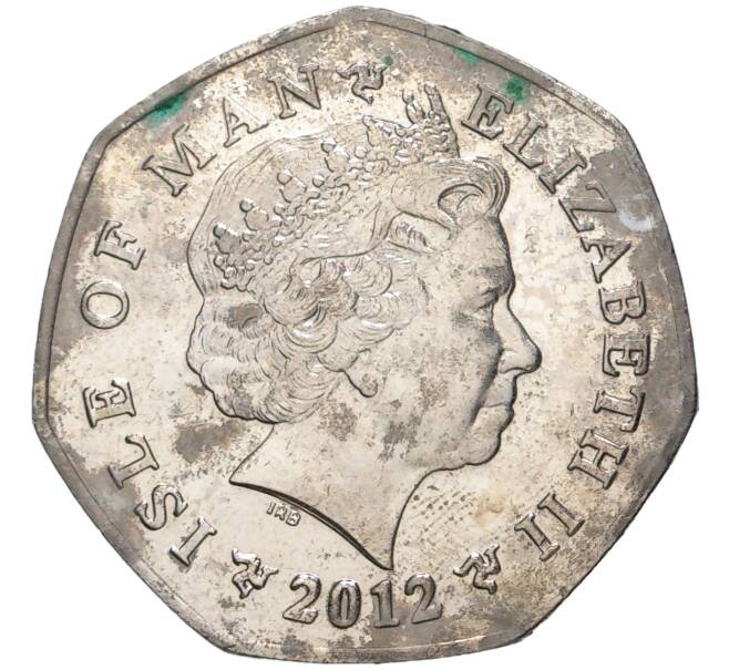 Монета 50 пенсов 2012 года Остров Мэн «Персоны года — Мотоциклист Эндуро Дэвид Найт» (Артикул: K11-73410) — Фото №2