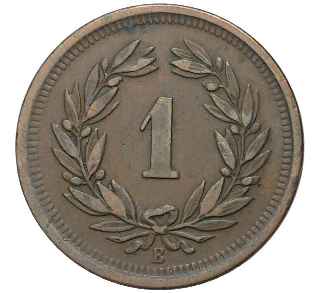 Монета 1 раппен 1895 года Швейцария (Артикул K1-3891)