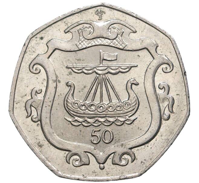 Монета 50 пенсов 1985 года Остров Мэн (Артикул K11-73477)