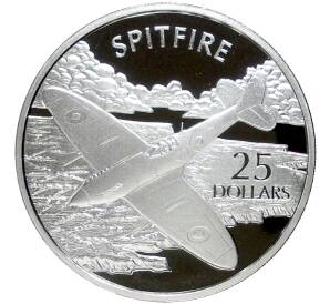 25 долларов 2003 года Соломоновы острова «Самолеты — Supermarine Spitfire»