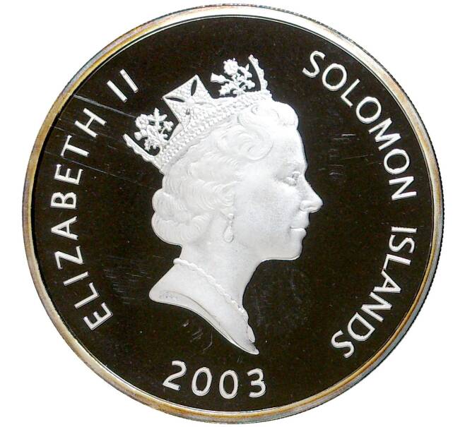 Монета 25 долларов 2003 года Соломоновы острова «Самолеты — China Clipper» (Артикул K27-80491)