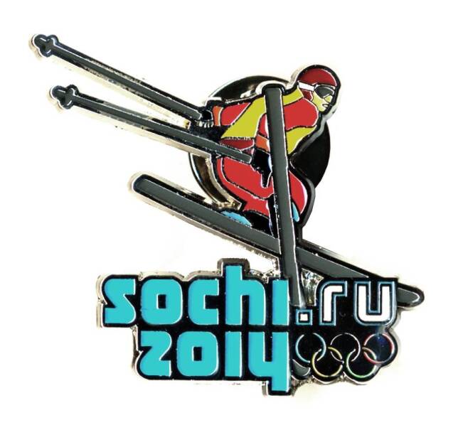 Значок «Сочи-2014 — Горнолыжный спорт»