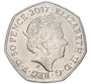50 пенсов 2017 года Великобритания «150 лет со дня рождения Беатрис Поттер — Кролик Питер» — Фото №2