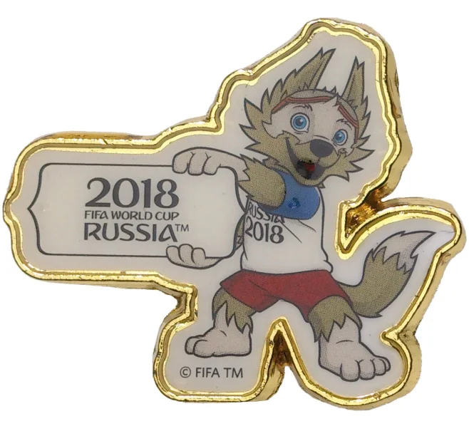 Значок «Чемпионат Мира по футболу 2018 в России — Забивака» (Артикул H1-0179)