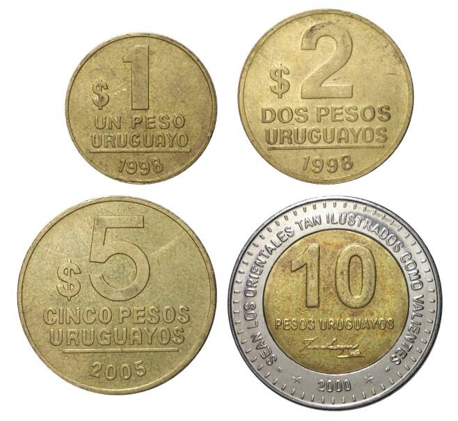 Набор монет — Уругвай (Артикул M3-0307)