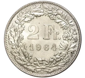 2 франка 1964 года Швейцария