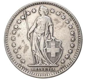 2 франка 1921 года Швейцария