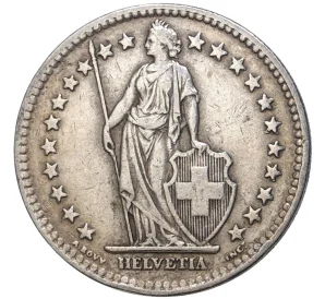 2 франка 1944 года Швейцария