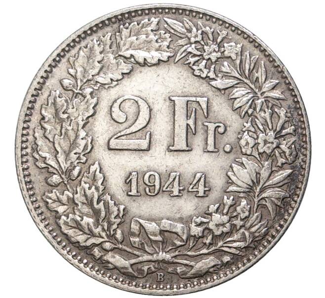 Монета 2 франка 1944 года Швейцария (Артикул K11-74263)