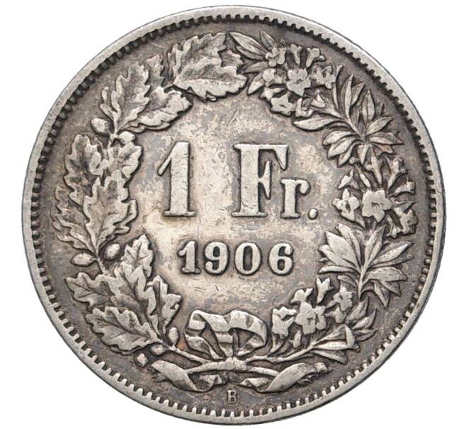 Монета 1 франк 1906 года Швейцария (Артикул: K11-74275) — Фото №1