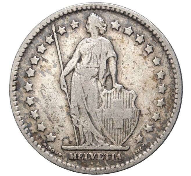 Монета 1 франк 1906 года Швейцария (Артикул: K11-74275) — Фото №2