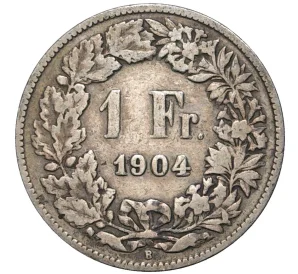 1 франк 1904 года Швейцария