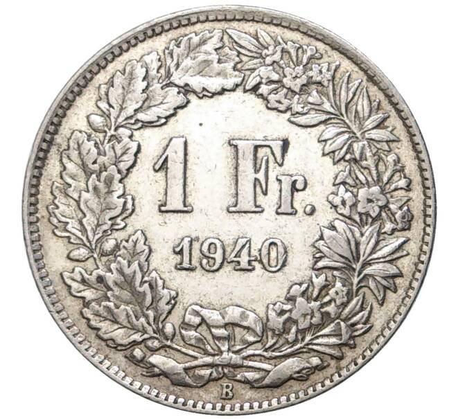 Монета 1 франк 1940 года Швейцария (Артикул: K11-74286) — Фото №1