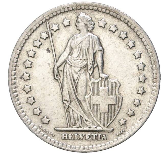 Монета 1 франк 1944 года Швейцария (Артикул: K11-74288) — Фото №2