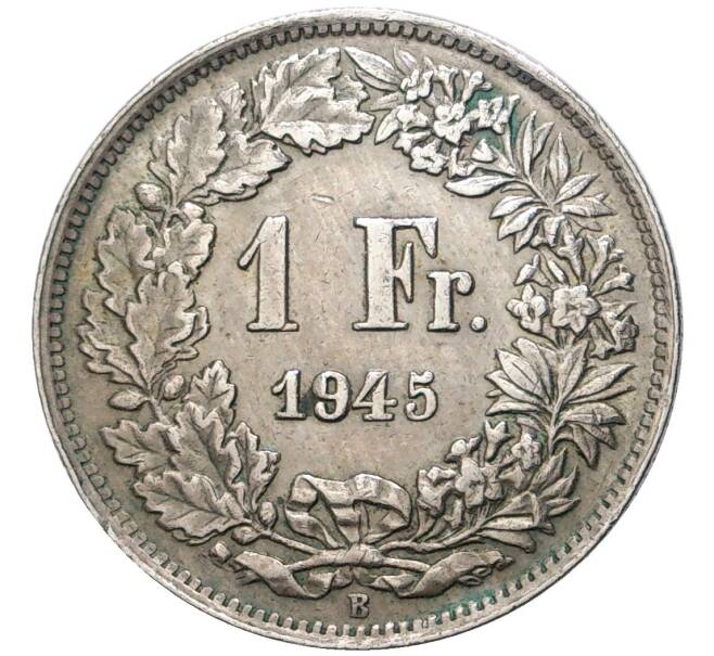 Монета 1 франк 1945 года Швейцария (Артикул K11-74289)