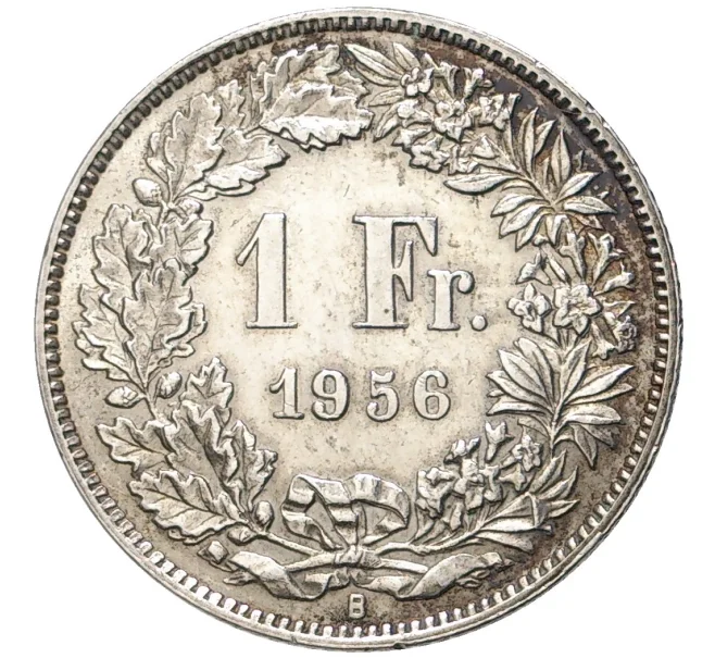Монета 1 франк 1956 года Швейцария (Артикул K11-74291)
